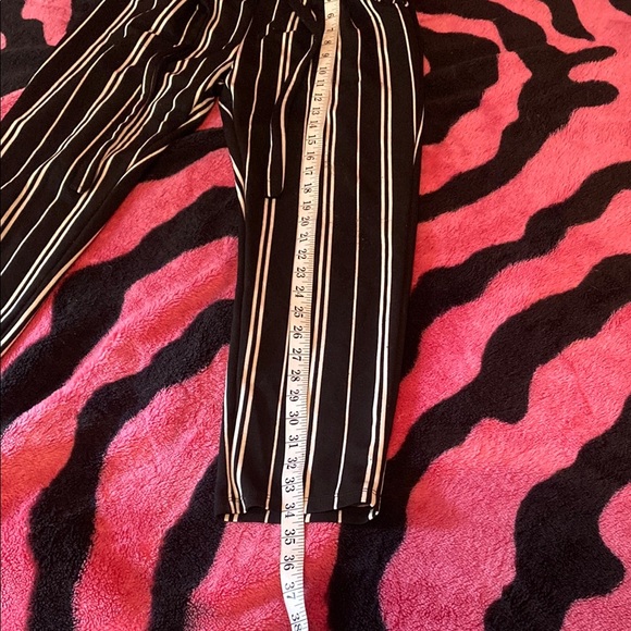 Chic Black and White Striped Pants - Picture 3 of 6